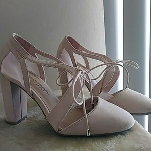 Blush Laced Heels